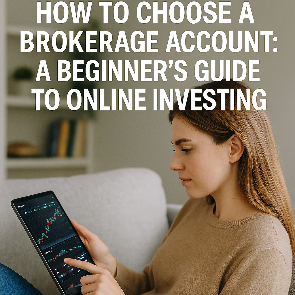 A young woman sitting on a sofa using a tablet to research financial charts while learning about online investing